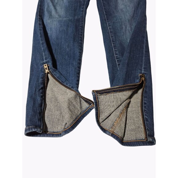 Madewell Jeans Womens Size 29 Skinny Zipper Ankle Mid Rise Dark Wash Denim - Picture 4 of 6